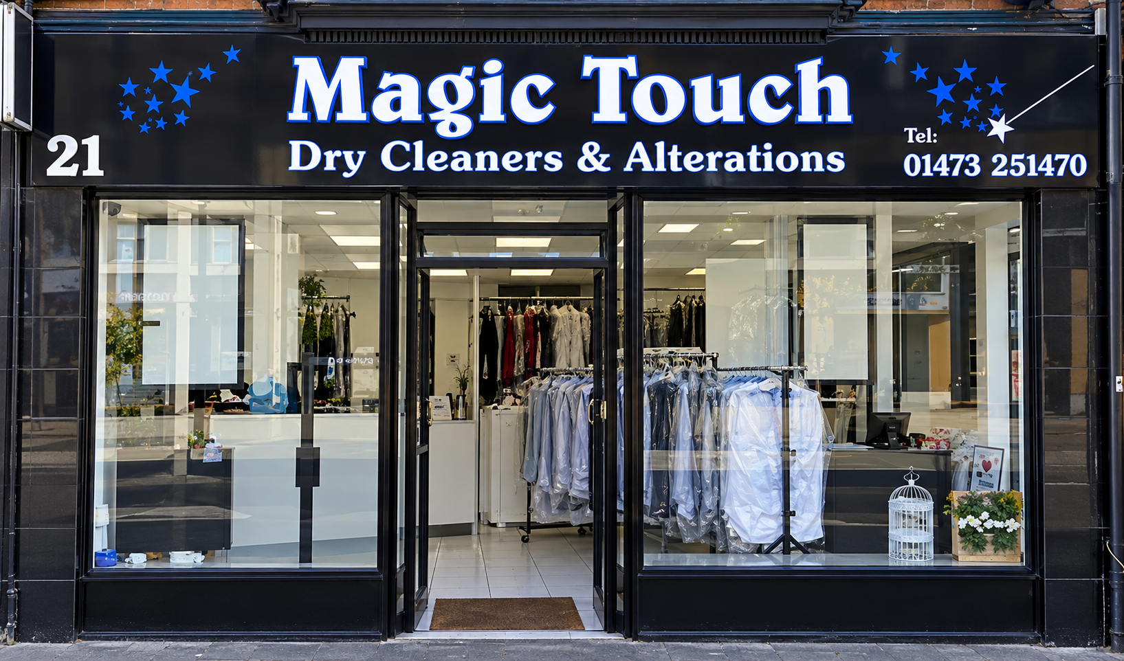 Magic Touch shopfront at 21 Norwich Road, Ipswich